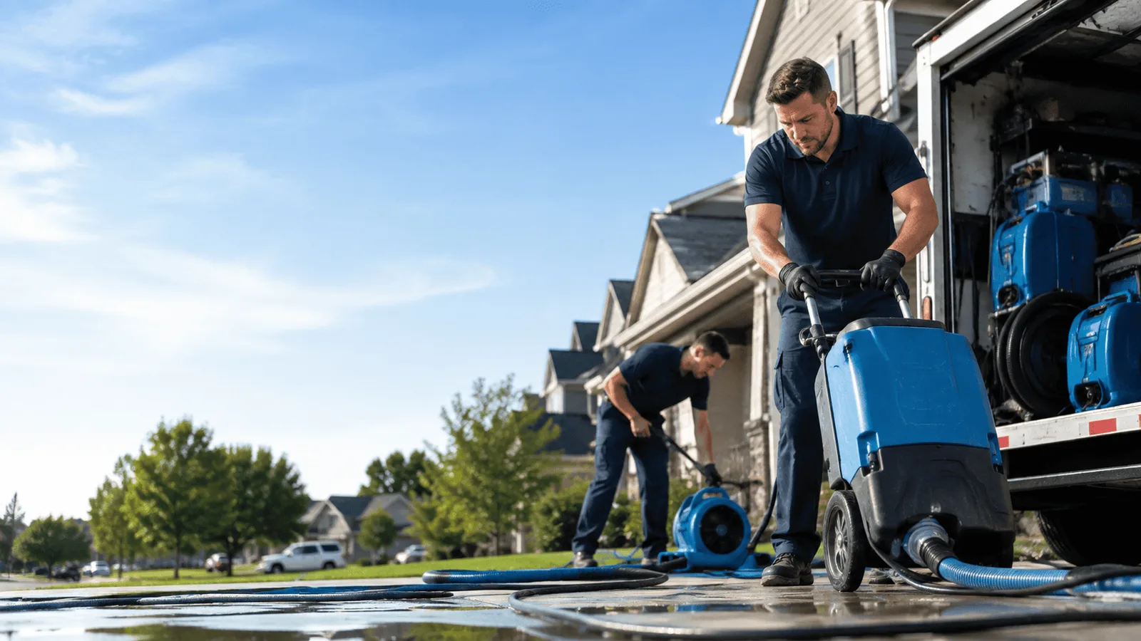 Basement Flooding being performed in Port Angeles, WA